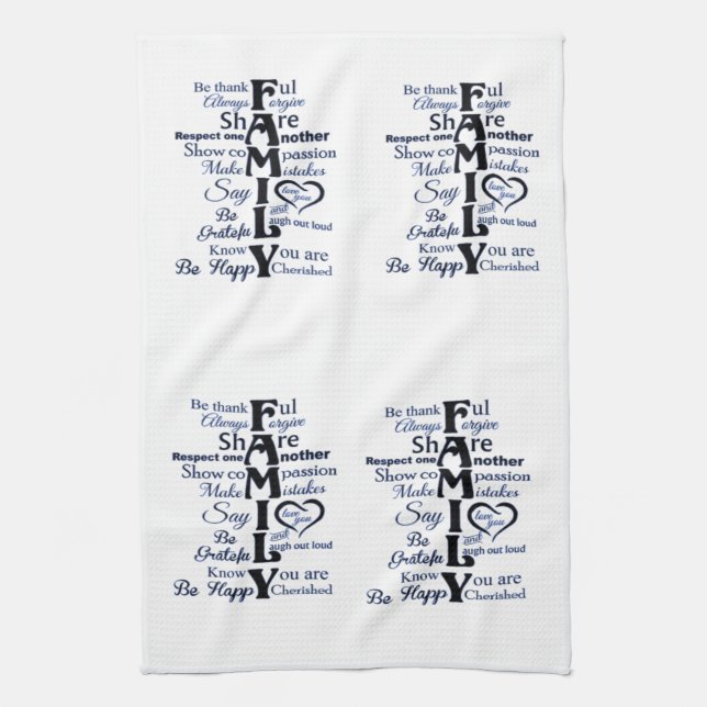 Linge De Cuisine T-shirt - lignes familiales (Vertical)