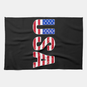 Linge De Cuisine T Shirt USA Drapeau Américain Patriotique Hommes F
