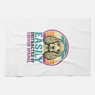 Linge De Cuisine T-shirt vintage Cocker Spaniel facilement distrait