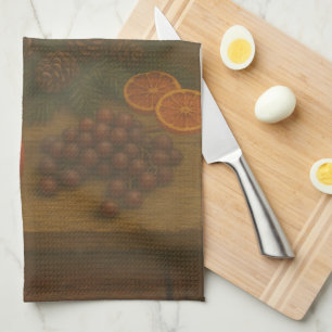 Linge De Cuisine Table Évergreen – Lumière de Chandelle et Sérénité