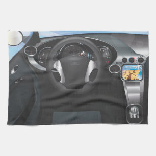 Linge De Cuisine Tableau de bord de voiture de sport