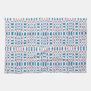 Linge De Cuisine Tableau de contrôle bleu rose rétro Abstrait
