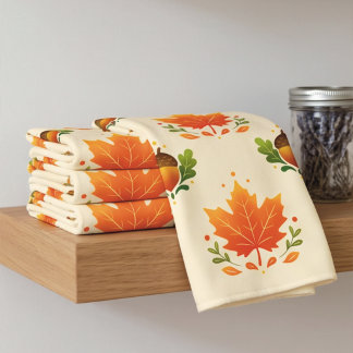 Linge De Cuisine Tablier de cuisine feuille d'érable et gland d'aut