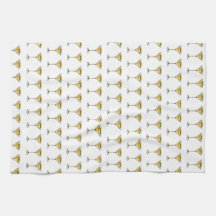 Tablier de cuisine imprimé Martini olive classique
