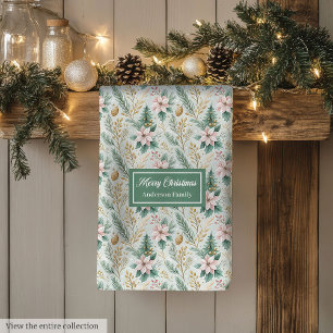 Linge De Cuisine Tablier de cuisine Noël Floral Cadeau Sauge et Or