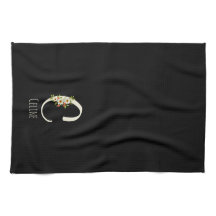 Tablier de cuisine noir monogramme Cadeau de penda