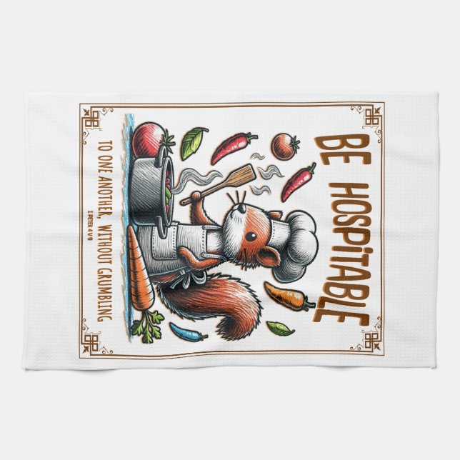 Linge De Cuisine Tablier de thé cadeau chrétien amusant avec verset (Horizontal)