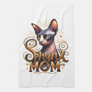 Linge De Cuisine Tablier de thé pour maman de chat Sphynx