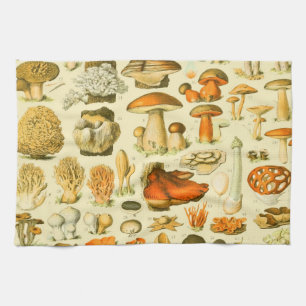 Linge De Cuisine Tabouret de toilette Vintage de champignons Illust