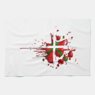 Linge De Cuisine tâche drapeau Basque Euskadi