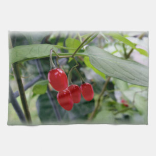 Linge De Cuisine Taches rouges d'automne