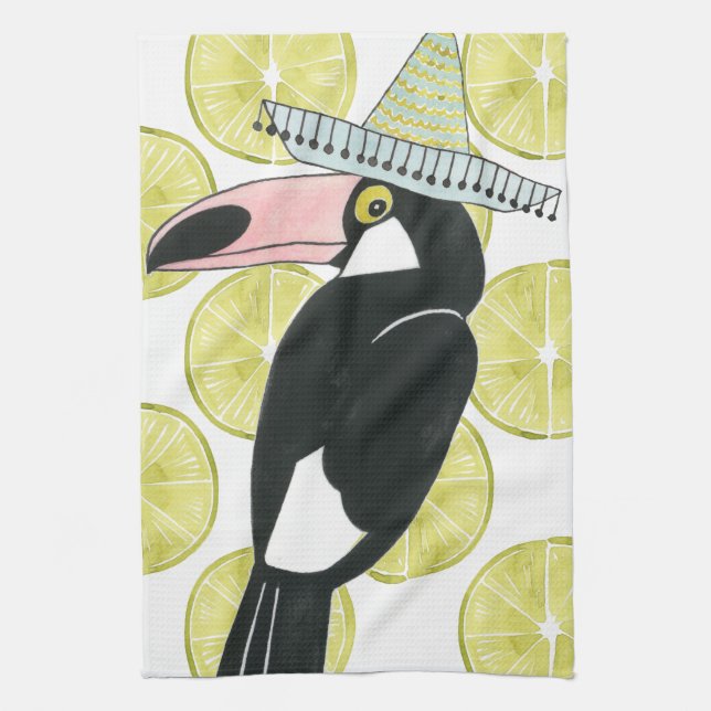 Linge De Cuisine Taco à propos d'amour | Toucan Sombrero (Vertical)