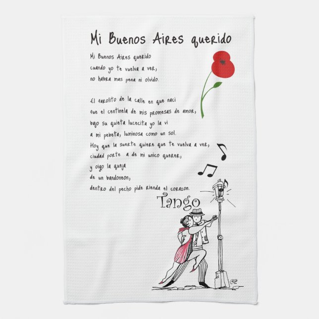 Linge De Cuisine Tango de MI Buenos Aires Querido (Vertical)