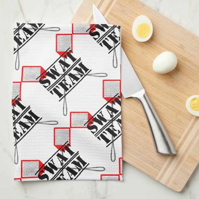 Linge De Cuisine Tapette de mouche officielle d'équipe de choc (Quart Plié)