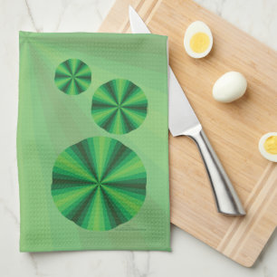 Linge De Cuisine Tapis de main vert illusion d'optique