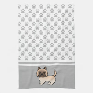 Linge De Cuisine Tapisserie Chien Terrier Wheaten Cairn & Pattes Gr
