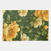 Tapisserie Florale Dorée