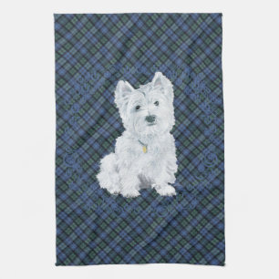 Linge De Cuisine Tartan Black Watch Westie