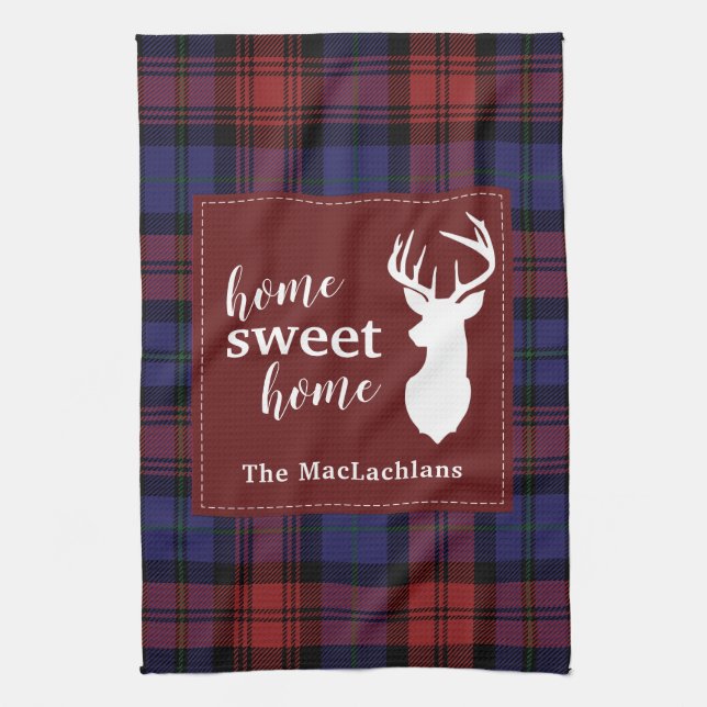 Linge De Cuisine Tartan Noël Clan MacLachlan Personnalisé (Vertical)