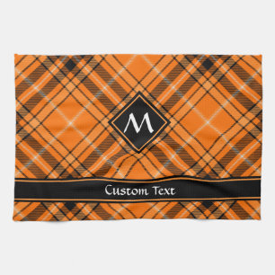 Linge De Cuisine Tartan orange d'Halloween