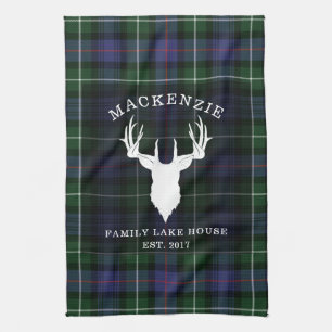 Linge De Cuisine Tartan Plaid Clan MacKenzie Family Lake House