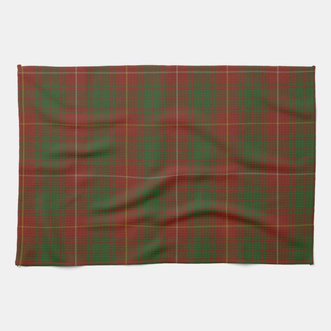 Linge De Cuisine Tartan pour Bruce Clan - verdure rouge plaid (Horizontal)