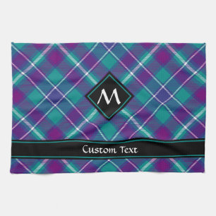 Linge De Cuisine Tartan vert de mer, violet et bleu