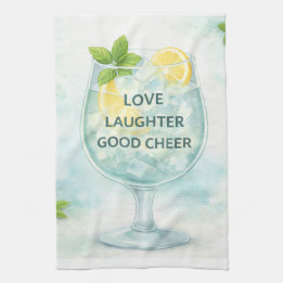 Linge De Cuisine Tea Towel | Gin & Tonic Lemon Mint Kitchen Gift