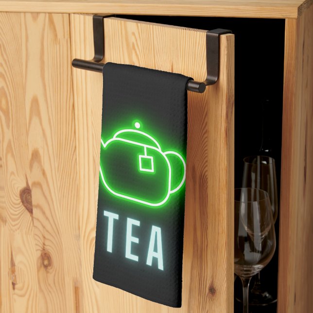 Linge De Cuisine Teapot de néon amusant (Pliage en tiers)