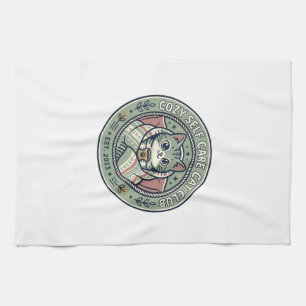 Linge De Cuisine Tee-shirt graphique de chat de soins personnels co