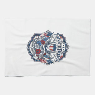 Linge De Cuisine Tee-shirt graphique vectoriel Fleuriste Patriotiqu