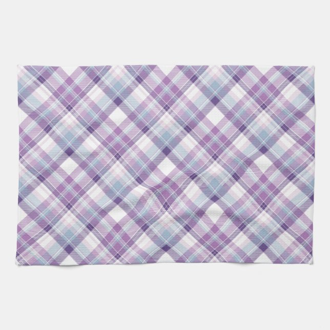 Linge De Cuisine Teintes Améthyst Plaid (Horizontal)