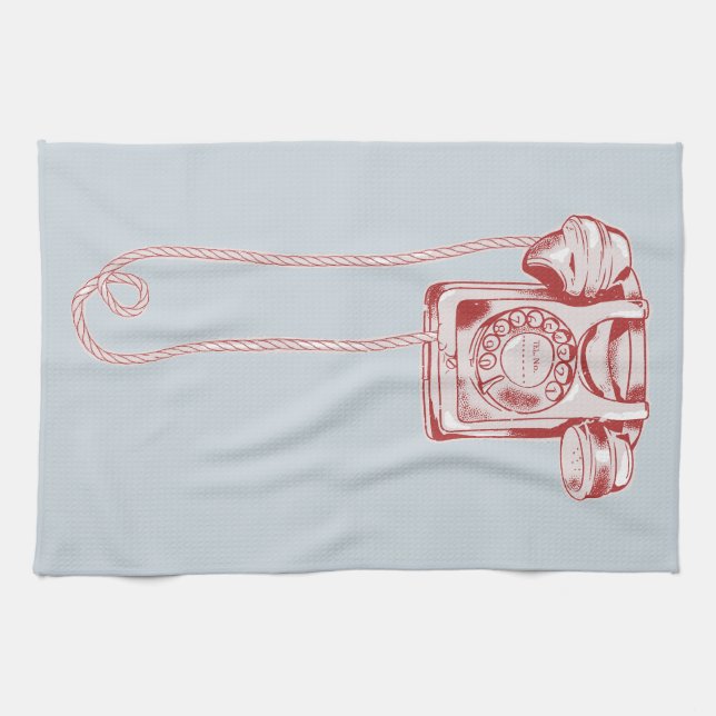 Linge De Cuisine téléphone à cadran rotatif des années 80 (Horizontal)