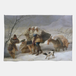 Linge De Cuisine Tempête de neige en hiver (par Francisco Goya)