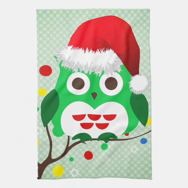 Linge De Cuisine Tendance de la chouette de Noël (Vertical)