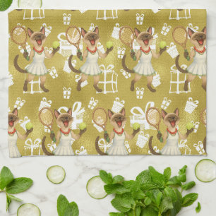 Linge De Cuisine Tennis thème de Noël pour les amoureux des chats