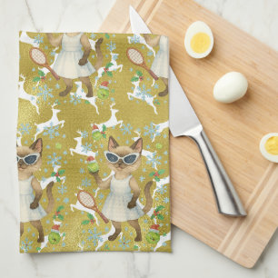Linge De Cuisine Tennis thème de Noël pour les amoureux des chats