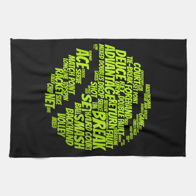 Linge De Cuisine Termes Tennis Joueur De Tennis Jouer Tennis Ball (Horizontal)