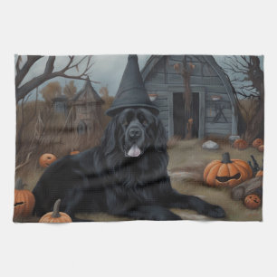 Linge De Cuisine Terre-Neuve Citrouille Halloween effroi