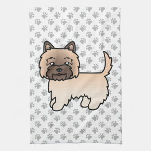 Linge De Cuisine Tervueren Cairn Terrier Chien de Dessin Animé Mign