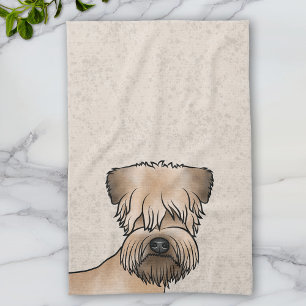 Linge De Cuisine Tête de chien Terrier Irlandais mignonne sur fond