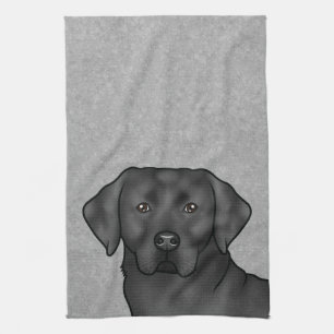Linge De Cuisine Tête de Labrador Retriever Noir Chien Lab Adorable