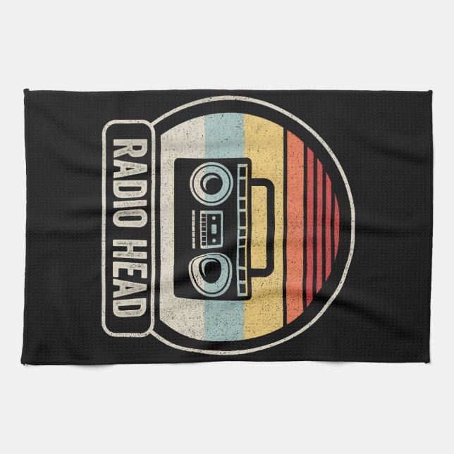Linge De Cuisine Tête radio Vintage (Horizontal)