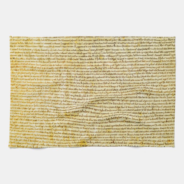 Linge De Cuisine Texte de la Magna Carta (Horizontal)