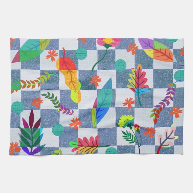 Linge De Cuisine Textura floral (Horizontal)