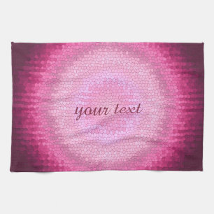 Linge De Cuisine Texture abstraite de rose de vitrage de cercle