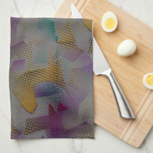 Texture colorée avec taches, petites formes géomét