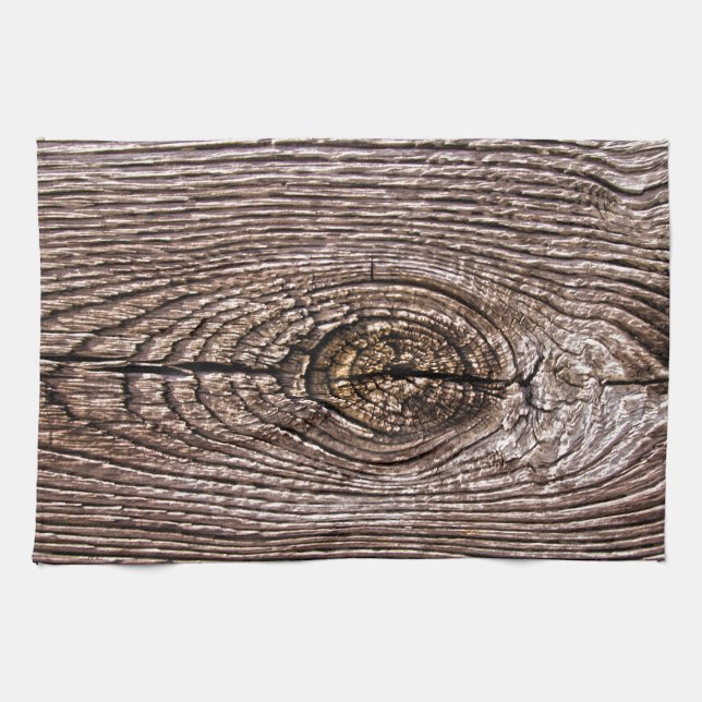 Linge De Cuisine Texture du grain de bois (Horizontal)