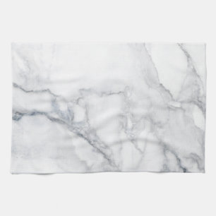 Linge De Cuisine texture Marbre blanc