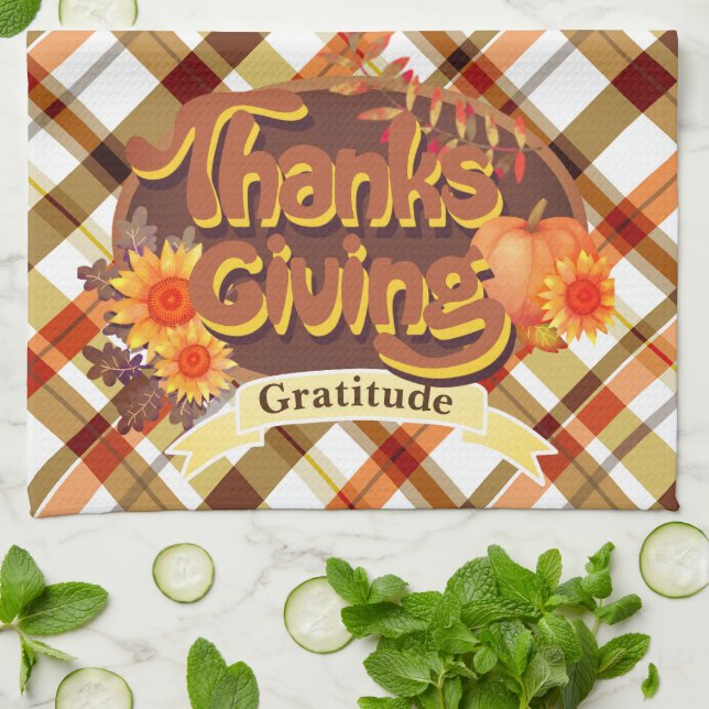 Linge De Cuisine Thanksgiving Retro Plaid (Plié)